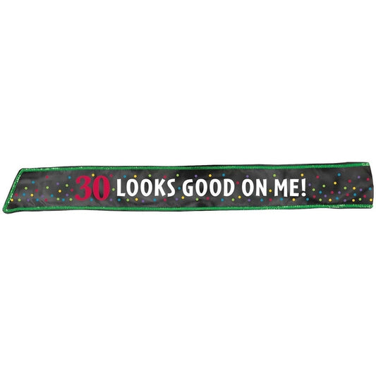 30Th Birthday Fabric Sash