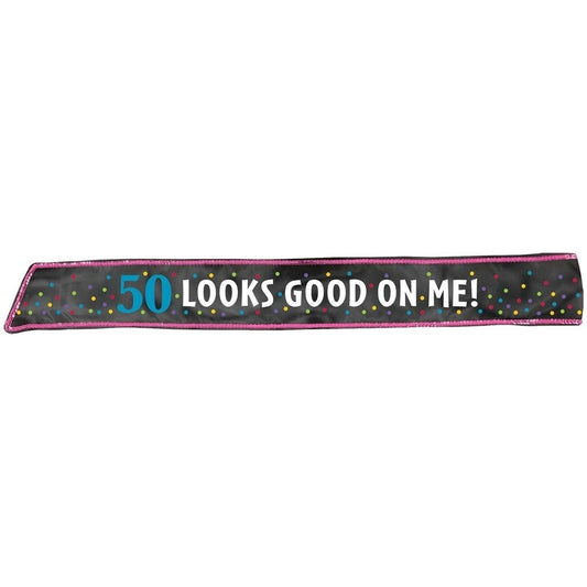 50Th Birthday Fabric Sash