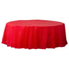 84" Round Plastic Table Cover - Apple Red