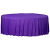 84" Round Plastic Table Cover - New Purple