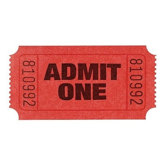 Admit One Tickets - 1000 Per Roll