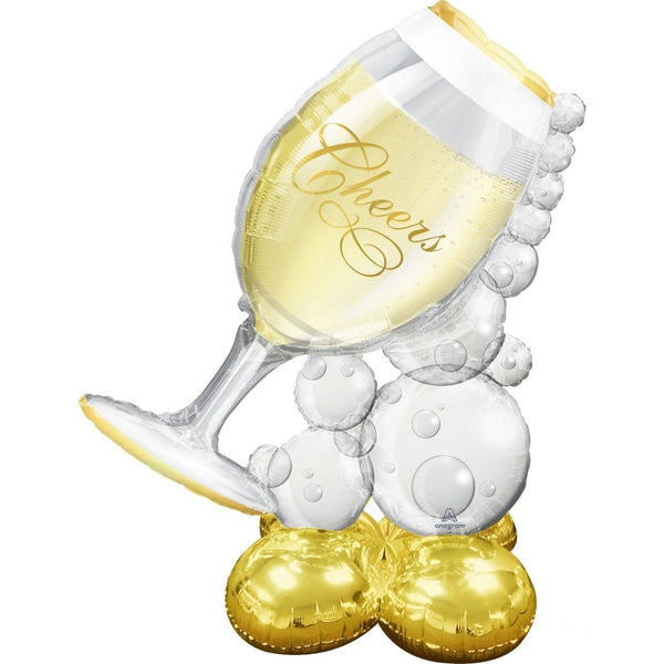 Bubbly Wine Glass Airloonz Foil Balloon