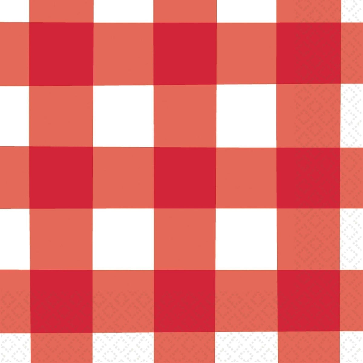 American Summer Red Gingham Luncheon Napkins