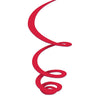 Apple Red Plastic Swirl Decorations