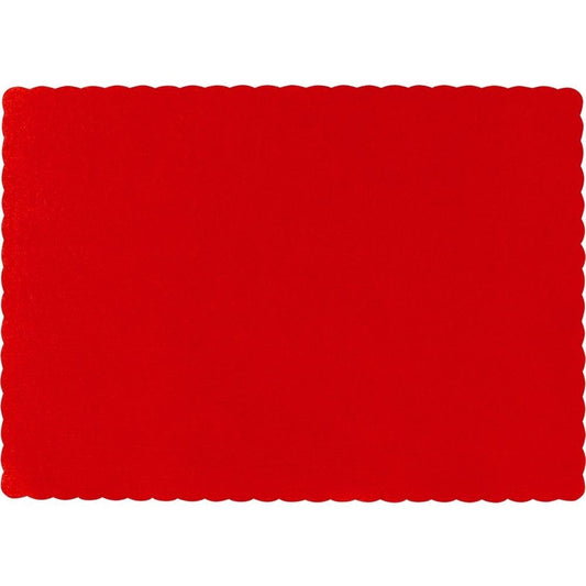 Apple Red Solid Color Paper Placemats