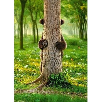 Avanti Brown Bear Peek-A-Boo Good Bye Greeting Card