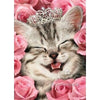 Avanti Kitten Face Flowers Tiara Birthday Greeting Card