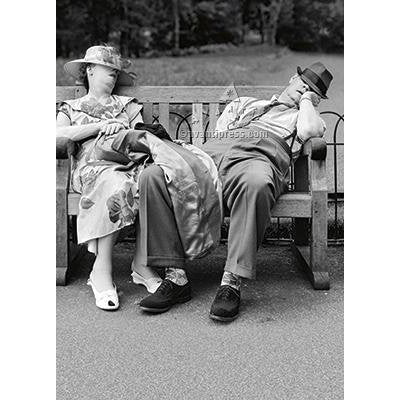 Avanti Party Poopers Couple On Bench Birthday Greeting Card