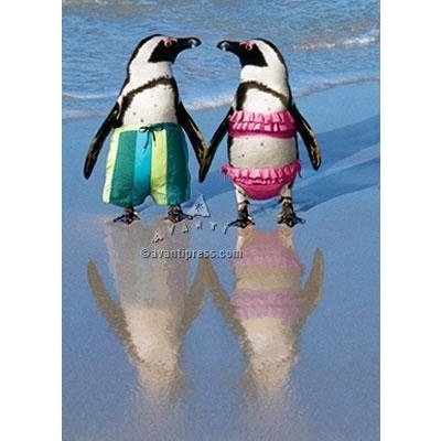 Avanti Penguins Holding Hands Anniversary Greeting Card