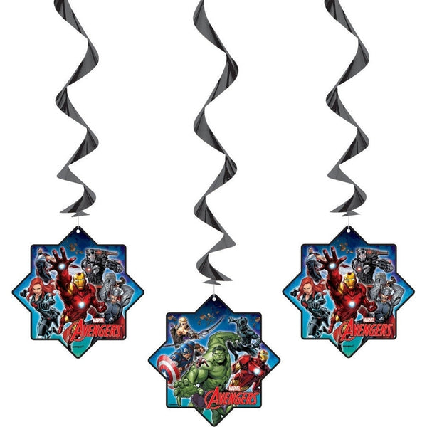 Avengers Hanging Swirl Decorations, 26", 3 Count