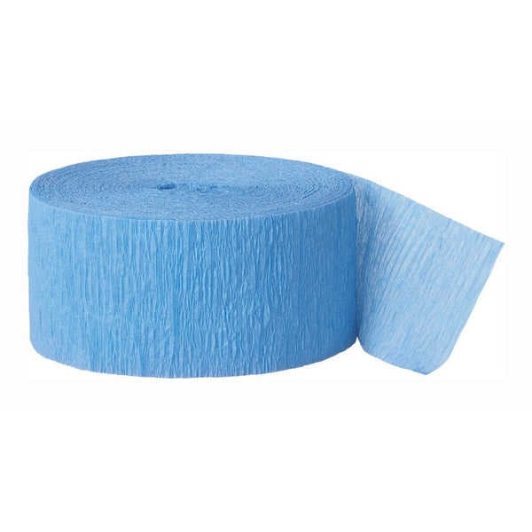 Baby Blue Crepe Streamer, 81 Ft
