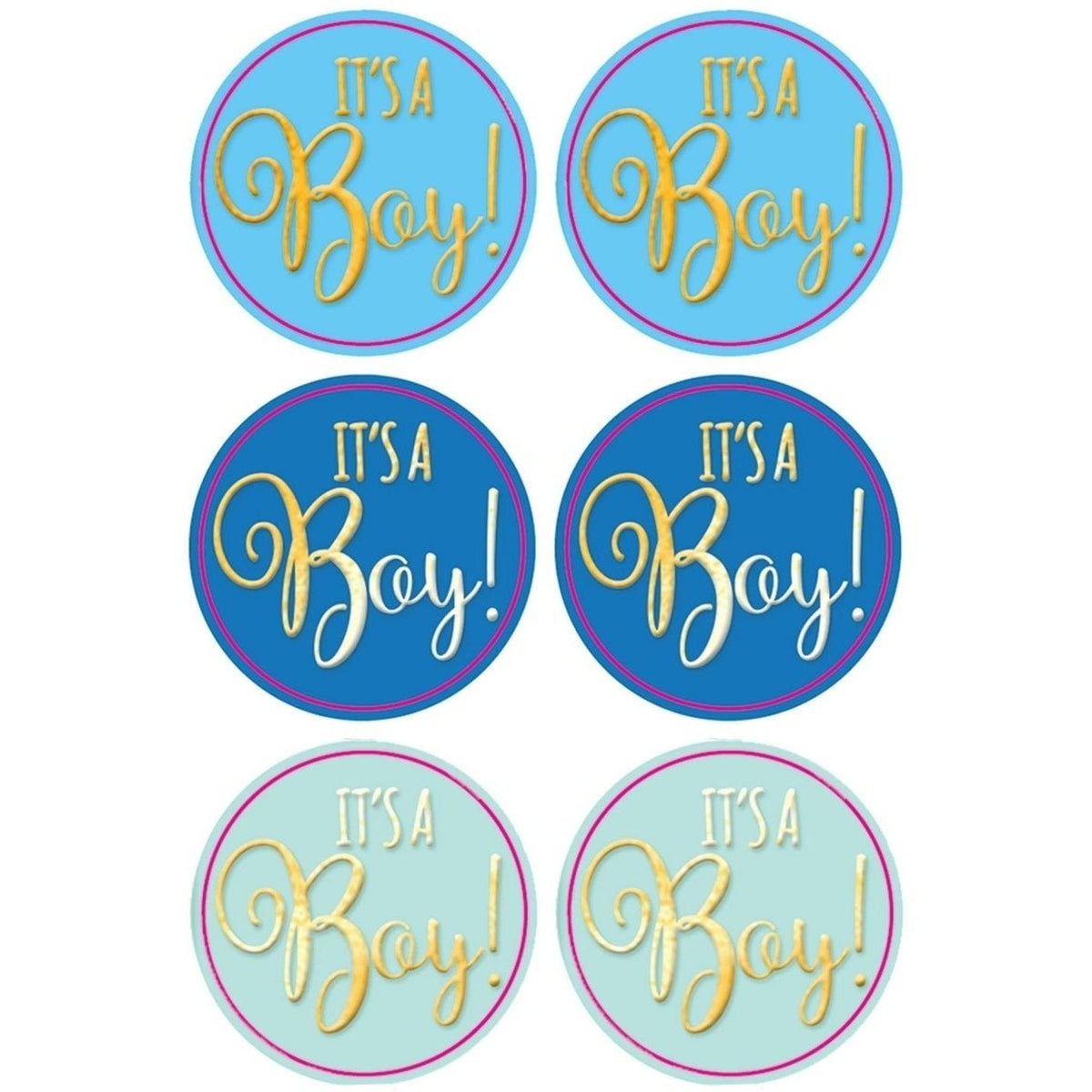 Baby Shower Sticker Seals - Boy