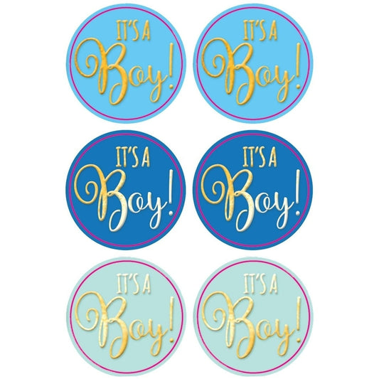 Baby Shower Sticker Seals - Boy