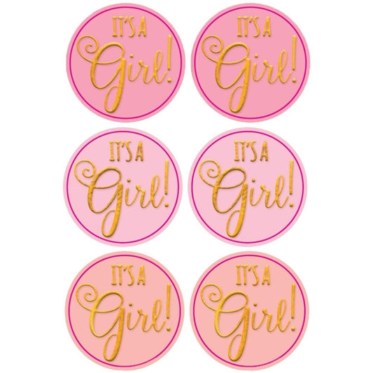 Baby Shower Sticker Seals - Girl