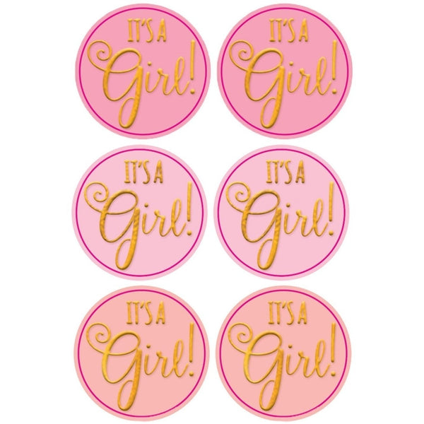 Baby Shower Sticker Seals - Girl