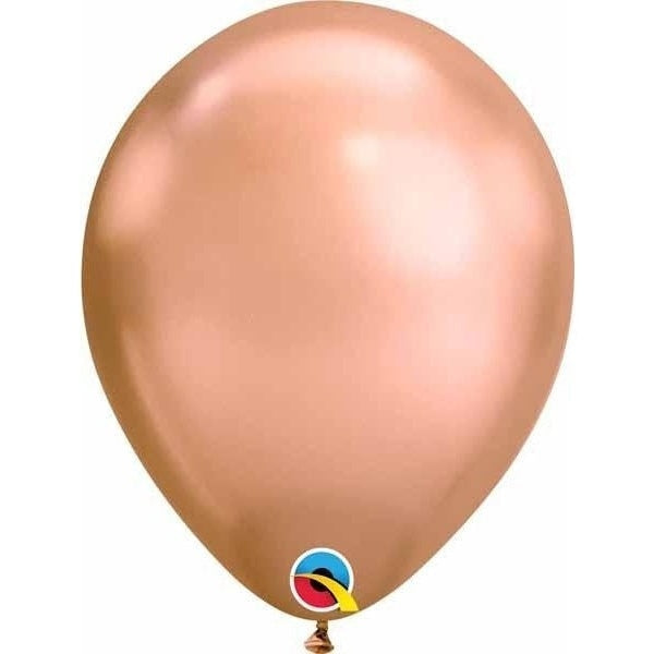 Balloon - 11" Chrome Rose Gold, 5/Pkg