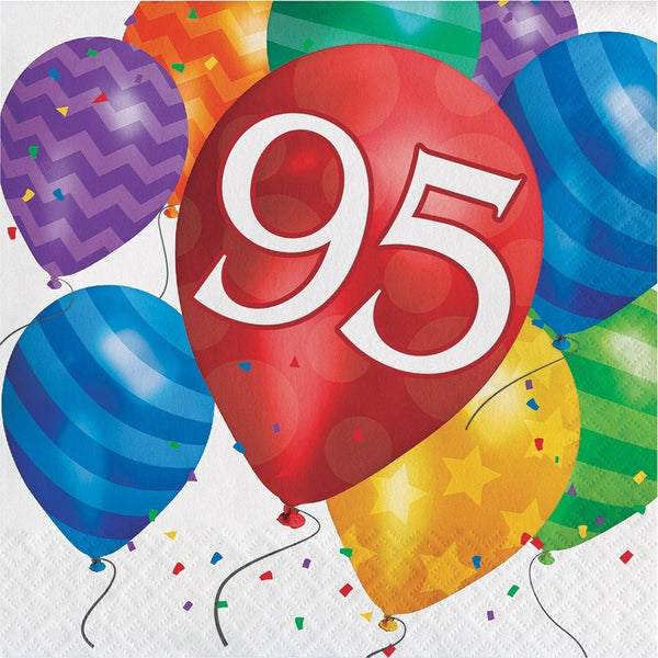 Balloon Blast 95Th Birthday Napkins