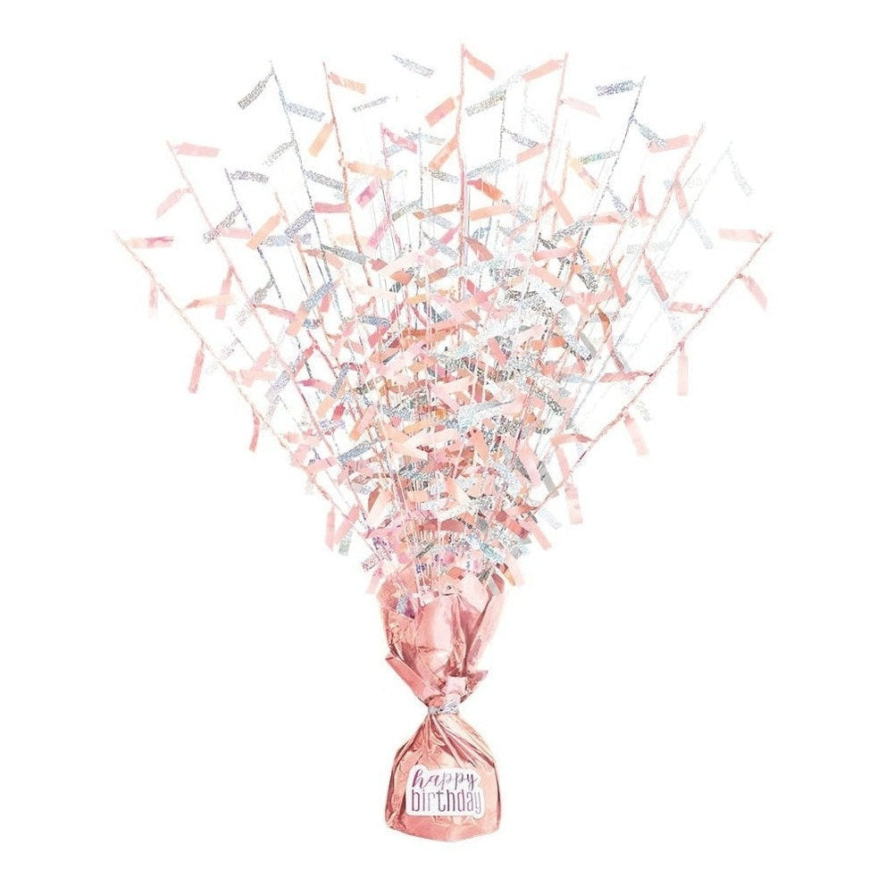 Birthday Glitz Rose Gold Balloon Weight - Centerpiece