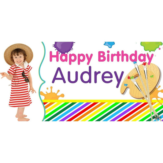 Banner - Custom Deluxe Birthday Artist With PiCounture