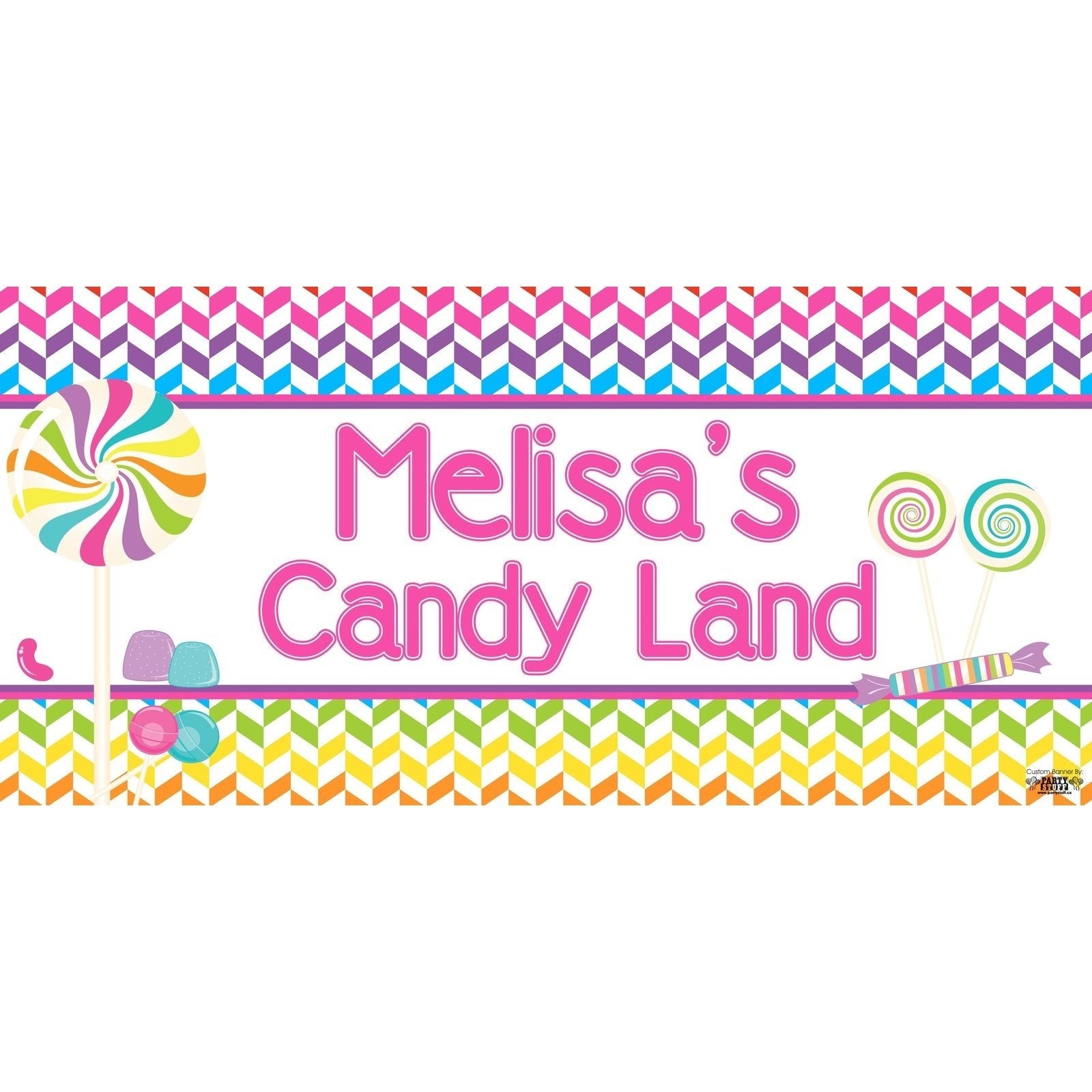 Banner - Custom Deluxe Birthday Candy Land