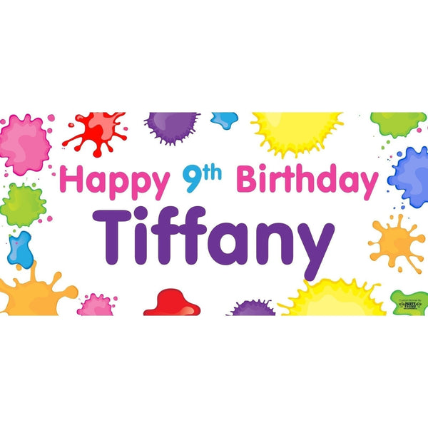 Banner - Custom Deluxe Birthday Colourful Splatter