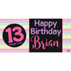 Banner - Custom Deluxe Birthday Colourful Zig Zag