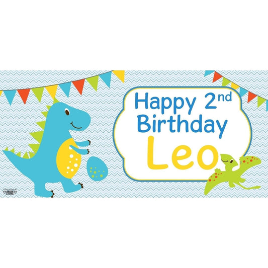Banner - Custom Deluxe Birthday Dinosaurs