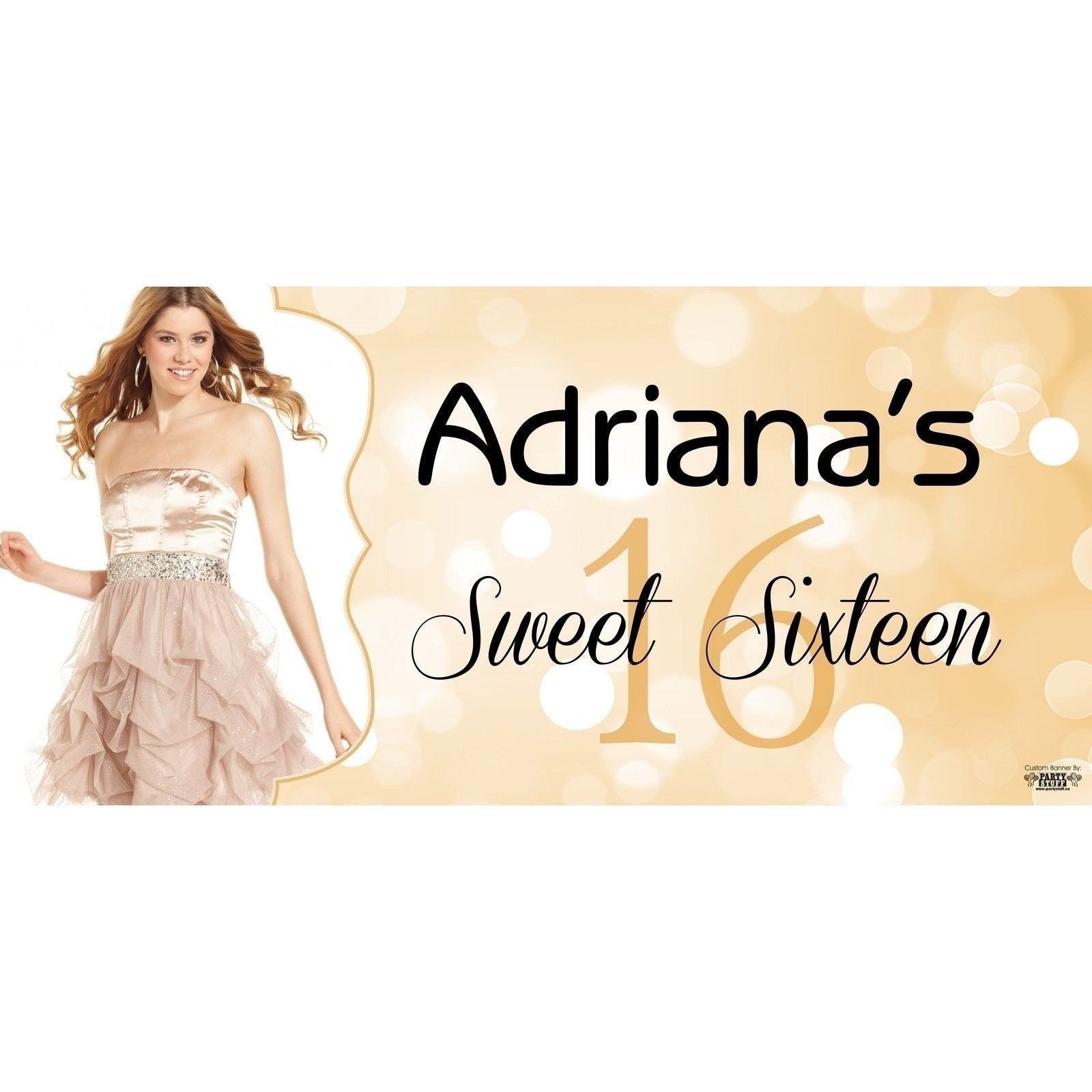 Banner - Custom Deluxe Birthday Gold Lens Flare With PiCounture
