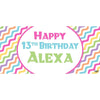 Banner - Custom Deluxe Birthday Pastel Waves