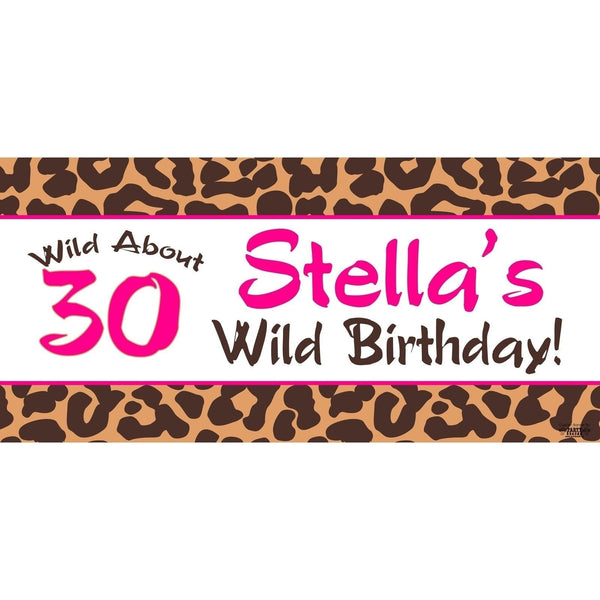Banner - Custom Deluxe Birthday Pink Leopard