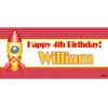 Banner - Custom Deluxe Birthday Rocket Ship