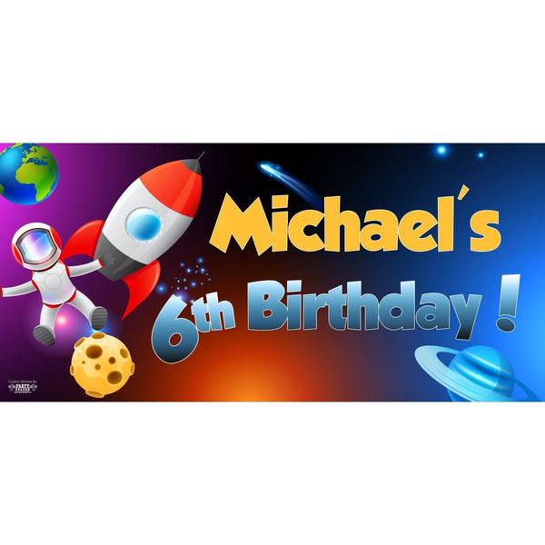 Banner - Custom Deluxe Birthday Space