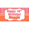 Banner - Custom Deluxe Birthday Stripes & Dots AbstraCount