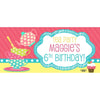 Banner - Custom Deluxe Birthday Tea Party