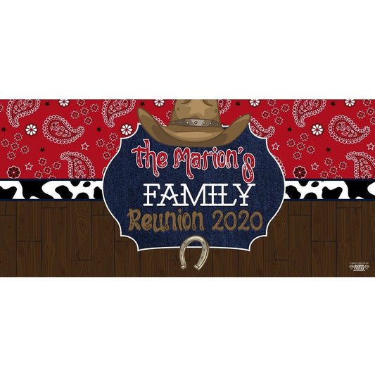 Banner - Custom Deluxe Family Reunion Western Theme
