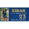 Banner - Custom Deluxe Grad Blue Back Blue/Gold Glitz With PiCounture
