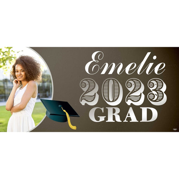 Banner - Custom Deluxe Grad Chalkboard With PiCounture