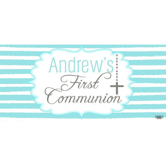 Banner - Custom Deluxe Religious Blue Stripes