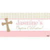 Banner - Custom Deluxe Religious Gold Stars & Pink
