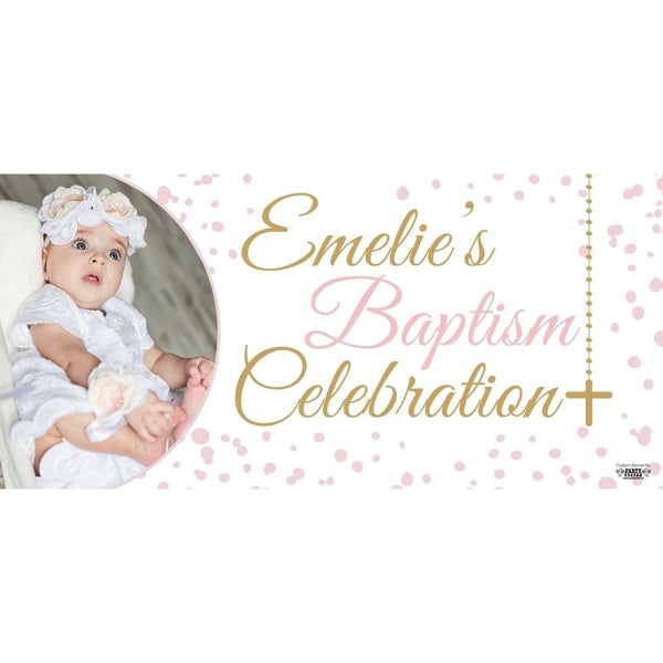 Banner - Custom Deluxe Religious Pink Dots With PiCounture