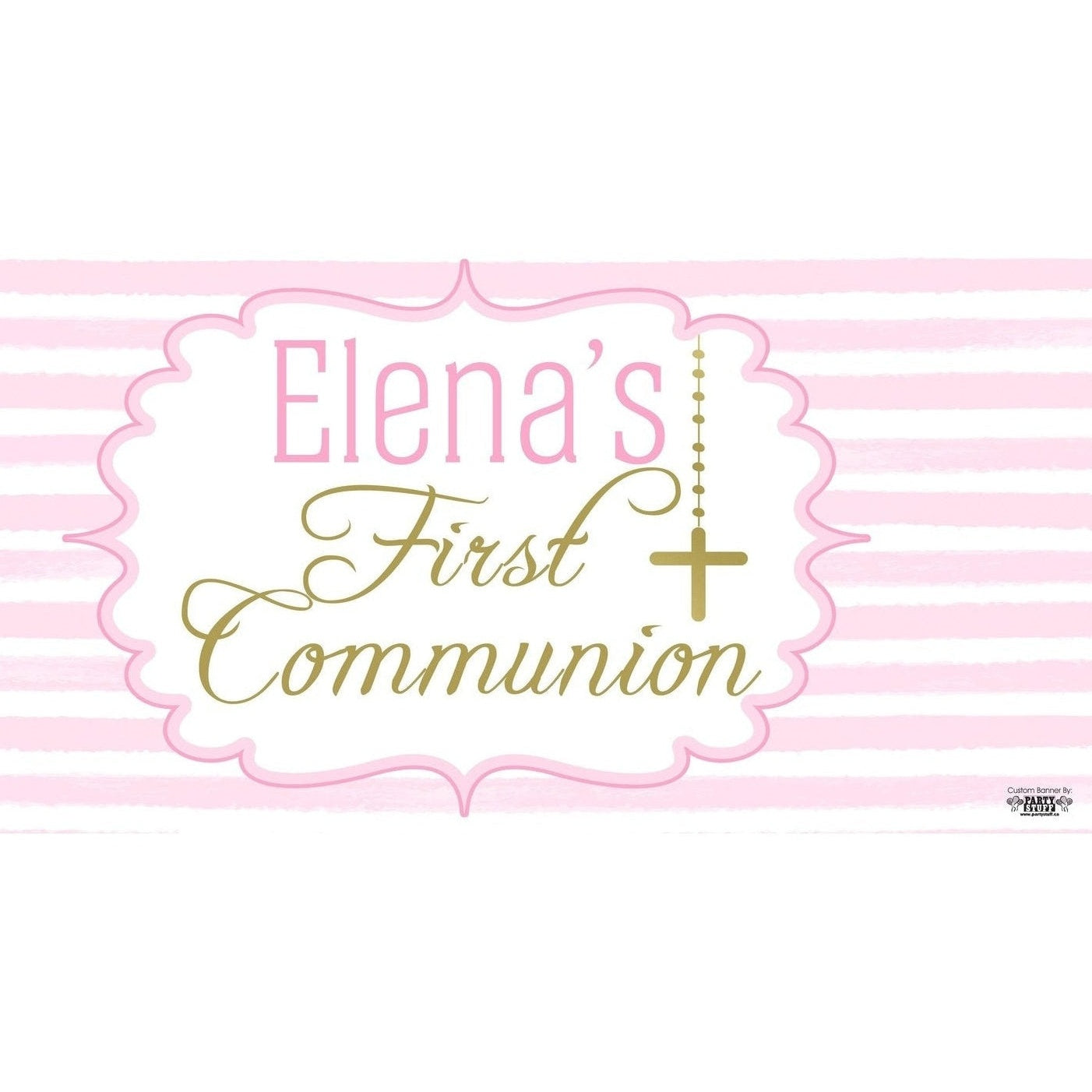 Banner - Custom Deluxe Religious Pink & Gold