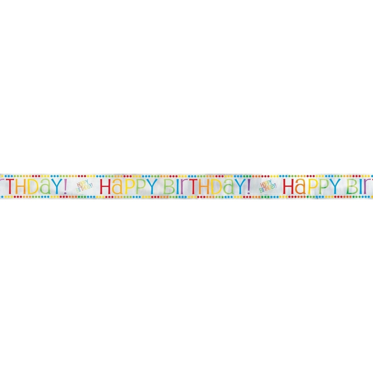 Foil Rainbow Birthday Banner, 12 Ft