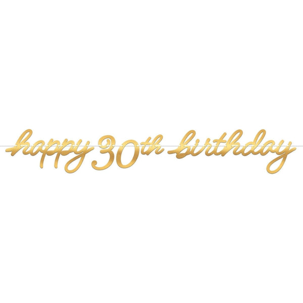 Golden Age Birthday 30Th Letter Banner