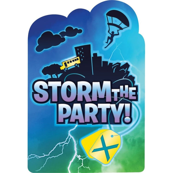 Battle Royal Postcard Invitations Fortnite Inspired