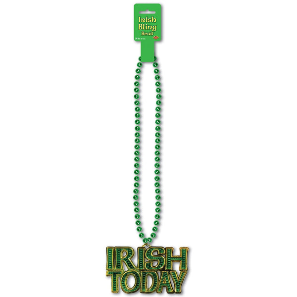 Beads W/Irish Today Medallion