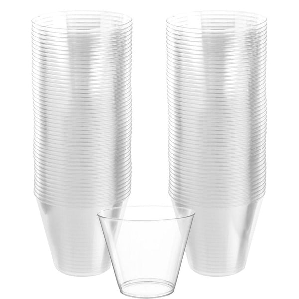 Big Party Pack Clear Plastic Tumblers, 9Oz.