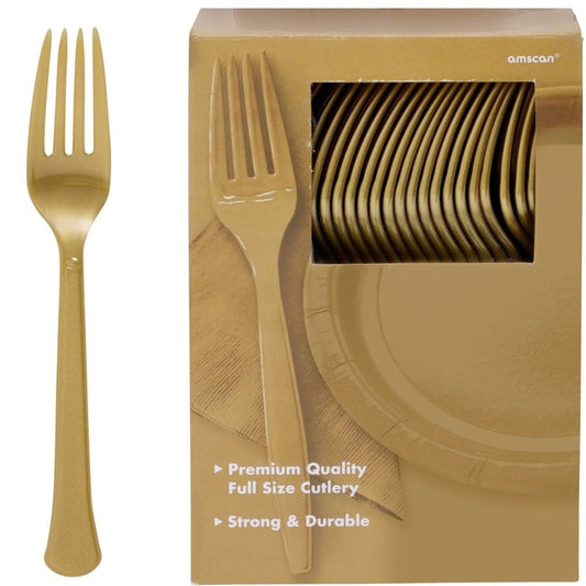 Big Party Pack Gold Plastic Forks