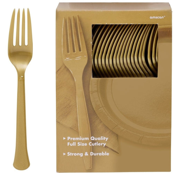 Big Party Pack Gold Plastic Forks
