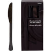 Big Party Pack Jet Black Plastic Knives, 100 Count