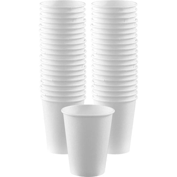 Big Party Pack Paper Coffee Cups - Frosty White